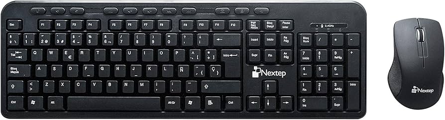 Kit Teclado y Mouse Nextep NE-415, Inalámbrico, 1000 DPI, Negro, USB