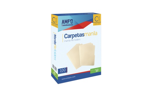 [Paq. Folder Carta] Ampo Folder Tamaño Carta Crema C/100