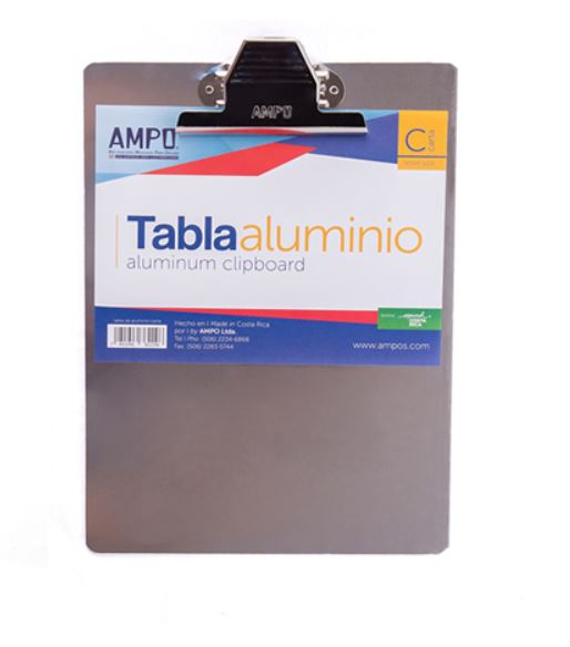 Ampo Tabla Con Clip Aluminio Tamaño Carta Kflo®