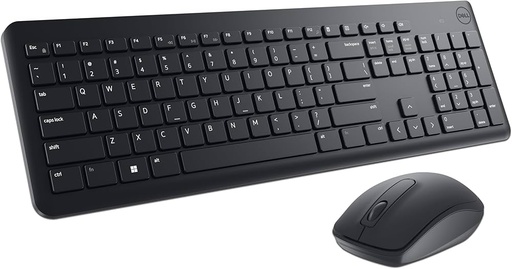 [580-AKCU] Kit de Teclado y Mouse Dell KM3322W, Inalámbrico, USB, Negro